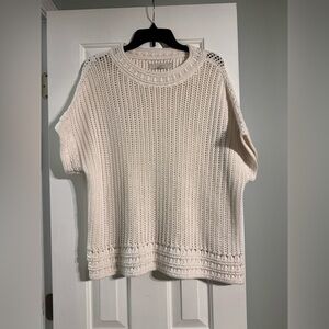 LOFT Women's Cream Open-Knit Sweater